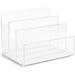 Clear Acrylic File Folder Holder with 3 Slots and Rounded Edges (9 x 6.75 in)