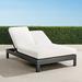 St. Kitts Double Chaise with Cushions in Matte Black Aluminum - Coral/Red, Standard - Frontgate