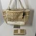 Coach Bags | Coach Tote With Matching Wallet | Color: Cream/Tan | Size: Os