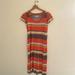 Anthropologie Dresses | Fun In The Sun T-Shirt Dress | Color: Gray/Pink | Size: Xs