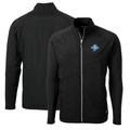 Men's Cutter & Buck Black Indiana State Sycamores Big Tall Adapt Eco Knit Hybrid Recycled Full-Zip Jacket