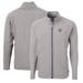 Men's Cutter & Buck Gray Virginia Military Institute Keydets Big Tall Adapt Eco Knit Hybrid Recycled Full-Zip Jacket