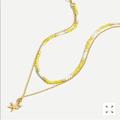 J. Crew Jewelry | J. Crew Seabreeze Layered Necklace | Color: Gold/Green | Size: Os