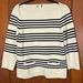 J. Crew Sweaters | J. Crew Cream/Navy Striped Boatneck Popover Sweater Sz S | Color: Blue/Cream | Size: S