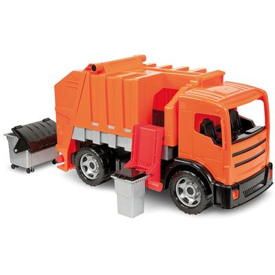 Spielzeug-Müllwagen LENA "GIGA TRUCKS, Müllwagen" Spielzeugfahrzeuge orange (orange, grau, schwarz) Kinder Altersempfehlung Spielzeugfahrzeuge Made in Europe