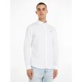 Langarmhemd TOMMY JEANS "TJM SLIM STRETCH OXFORD SHIRT" Gr. XL, N-Gr, weiß (white) Herren Hemden Langarm