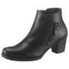 Ankleboots GABOR "Palma", Damen, Gr. 39, schwarz, Kalbsleder, unifarben, elegant, Schuhe, mit Zierreißverschluss an der Außenseite, G-Weite