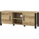 Lowboard HELVETIA "Olin WM" Sideboards Gr. B/H/T: 147 cm x 57 cm x 43 cm, braun (eichefarben grand natur, schwarz supermatt) Lowboards