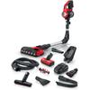 BOSCH Akku-Stielstaubsauger "Unlimited Serie 7 BKS711PET", rot (tornadorot, silber, silberfarben), B:20cm H:132cm T:26cm, Akkusauger, 40 Min. Laufzeit, knickbares Rohr, inkl. umfangreichen Zubehör, Topseller