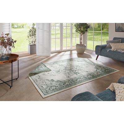 Teppich NORTHRUGS "Borbon Wendeteppich" Gr. 33, beige (creme, grün), B:200cm H:5mm L:290cm, Polypropylen (PP), Teppiche, In-& Outdoor, Wetterfest, Balkon, Garten, Wohnzimmer, Wasserfest Image