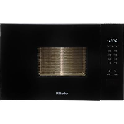 MIELE Einbau-Mikrowelle "M 2230 SC", schwarz (obsidianschwarz), B:59,5cm H:37,2cm T:31cm, Mikrowellen_Minibacköfen_Kleinküchen, Speisen bleiben genussfertig – Warmhalteautomatik