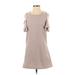 Shein Casual Dress - Shift: Gray Solid Dresses - Women's Size X-Small