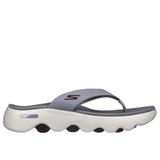 Skechers Men's GO WALK Massage Fit Sandal Sandals | Size 9.0 | Light Gray | Synthetic/Textile | Hyper Burst