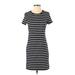 Old Navy Casual Dress - Shift: Black Stripes Dresses - Women's Size Small