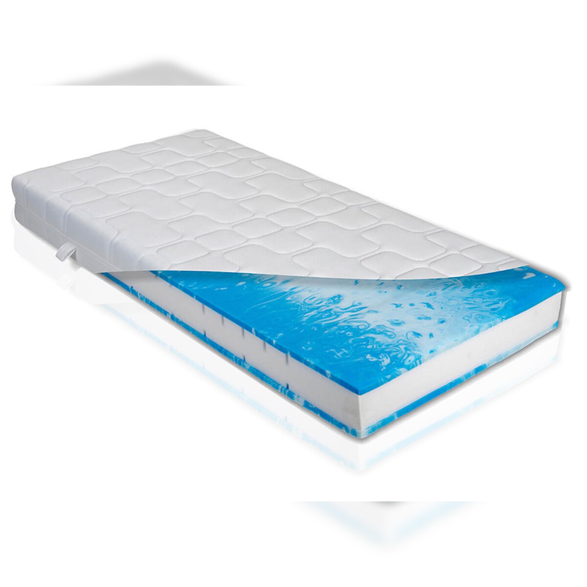 Aileenstore 7 Zonen Ortho Gelschaum Komfortschaum Matratze beidseitig H2 und H3 90 x 200 cm Image