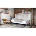 MaximaHouse Concept Horizontal Murphy Bed w/ Mattress Metal in White | 55 H x 58.6 W x 87 D in | Wayfair CONCEPT120