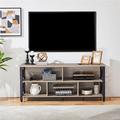 17 Stories Rapert Industrial TV Stand w/ Storage Cabinets for 65 Inch TV Wood in Gray | 24 H x 55 W x 16 D in | Wayfair