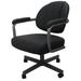 Latitude Run® Swivel Metal Caster Dining Chair M-70 Upholstered/Metal in Gray/Black/Brown | 34 H x 21.5 W x 22.5 D in | Wayfair