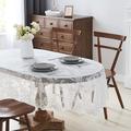 House of Hampton® Delmarco Floral Lace Oval Tablecloth Lace in White | 84 W x 60 D in | Wayfair 0BF9FA7339344ACC8D099C965B41114A