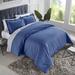 Latitude Run® Wylodine 100% Cotton 3 Piece Duvet Cover Set Cotton in Blue | Queen Duvet Cover + 2 Standard Pillows Cases | Wayfair