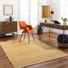 Byrne 5' x 7'6" Rustic Jute Straw/Chocolate Brown/Off White/Copper/Clay/Mustard/Cream Area Rug - Hauteloom