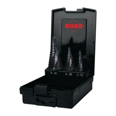 Ultimatecut Stufenbohrer-Satz hss RUnaTEC mit flowstep® Spitze in Kunststoffkassette - 3 tlg. - Ruko Image