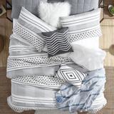 Atayal 100% Cotton Geometric Clipped Jacquard 5-Piece Bedding Comforter Set