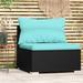vidaXL Patio Sofa Sectional Sofa Couch Loveseat Outdoor Armchair Poly Rattan