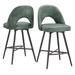 Presley Metal Fabric Swivel Bar Stools (Set of 2) by iNSPIRE Q Modern