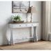 Kd Rectangular Accent Table W 2 Drawers Table Top Thickness: 25 Mm Wooden Side Glide Console Table In Antique White Finish