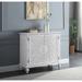 Console Table In Antique White Finish Assembled Rectangular Accent Table W 2 Door Table Top Thickness 25 Mm