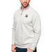 Men's Antigua Heathered Gray Minnesota Vikings Gambit Quarter-Zip Pullover Top