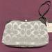 Coach Bags | Coach Signature Turnlock Large Wristlet | Color: Gray/Silver/White | Size: Os