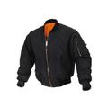 Rothco Enhanced Nylon MA-1 Flight Jacket - Mens Black Medium 2890-Black-M