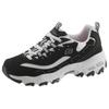 Sneaker SKECHERS "D´Lites - Biggest Fan", Damen, Gr. 42, schwarz-weiß (schwarz, weiß), Leder, Synthetik, Textil, sportlich, Schuhe, Freizeitschuh, Halbschuh, Schnürschuh im trendigen Chunky-Style