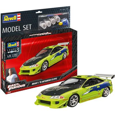 Modellbausatz REVELL "Fast & Furious - Brians 1995 Mitsubishi Eclipse" Modellbausätze bunt Kinder