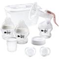 Tommee Tippee Still-Starterset, Handmilchpumpe, Babyflaschen und Sauger, Sterilisierbox, Schnuller 0–6 Monate, Muttermilchaufbewahrungsbehälter und Deckel, Einmal-Stilleinlagen