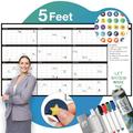 Lushleaf Designs 2024 Large Dry Erase Wall Calendar - 38" x 68" - Premium Yearly Whiteboard Planner for Office, Home, and School - Laminated, Erasable, and Reusable