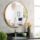 NeuType 24 inch Wall Mirror Round Bathroom Mirror Wall Decor Shower Mirror Gold Mirror Circle Mirror Bathroom Mirrors for Vanity Gold Circle Mirrors for Wall Circle Mirror Wall Decor