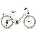 Jugendfahrrad KS CYCLING "Balloon" Gr. 34, weiß (weiß, weiß), Fahrräder, Kinder, 34cm, 20 Zoll (50,80cm) hinten: 20 Zoll (50,80cm), für Damen, Kettenschaltung