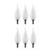 Satco 5.5 Watt (60 Watt Equivalent), CA10 LED, Dimmable Light Bulb, Warm E12/Candelabra Base in White | 4.72 H x 1.38 W in | Wayfair S21309