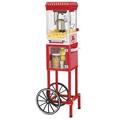 Nostalgia 3 oz. Popcorn Machine w/ Cart, Glass in Red | 45.5 H x 13 W x 18 D in | Wayfair NKPCRT25RD