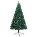 The Holiday Aisle® Artificial Half Pre-lit Christmas Tree w/ Ball Set Party Decoration, Steel in Green/Orange | 26.8 W in | Wayfair