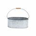 Gracie Oaks Galvanized Metal Utensil Crock Wood in Brown/Gray | 5.75 H x 12.75 W x 7.75 D in | Wayfair 20A5407CB26A4968867D3622E077A3EE