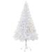 The Holiday Aisle® Artificial Pre-lit Christmas Tree w/ Stand Xmas Tree Party Decoration in White | 27.6 W x 13.8 D in | Wayfair