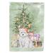 The Holiday Aisle® Deloros 2-Sided Polyester 40 x 28 in. House Flag in Green/White | 40 H x 28 W in | Wayfair 1C9582121D4F4EFA9FD62A6D5CF7040E