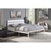 Ebern Designs Tavraj Standard Bed Metal in White | 39.5 H x 63.75 W x 81.75 D in | Wayfair 7ADC78FBF1B84629A7283E7DCBDBCAE5