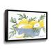 Gracie Oaks Lemons in Bowl - Painting on Canvas in Blue/Green/Yellow | 14 H x 18 W x 2 D in | Wayfair 35E6EF63FDD24629A78BE1C630FD8B6E