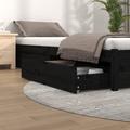 vidaXL Bed Drawers 4 pcs Black Solid Wood Pine