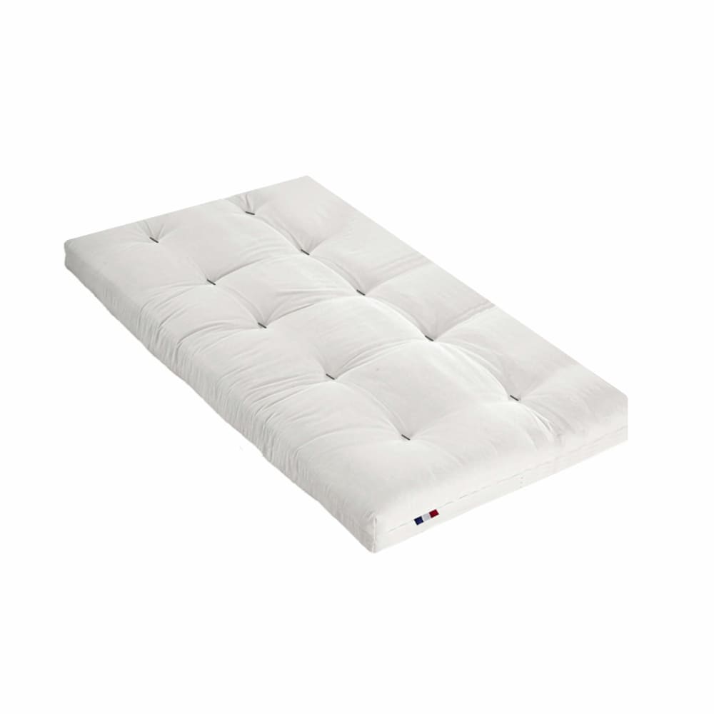 Matelas futon coton traditionnel, 13cm écru 90x200